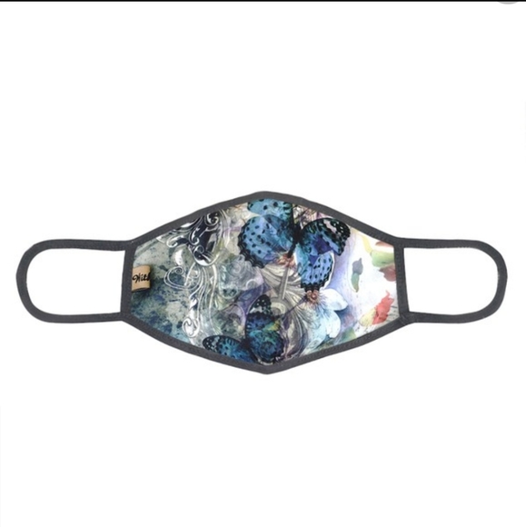 Any 2 $15 Blue Butterfly Designer Face mask - Picture 2 of 3